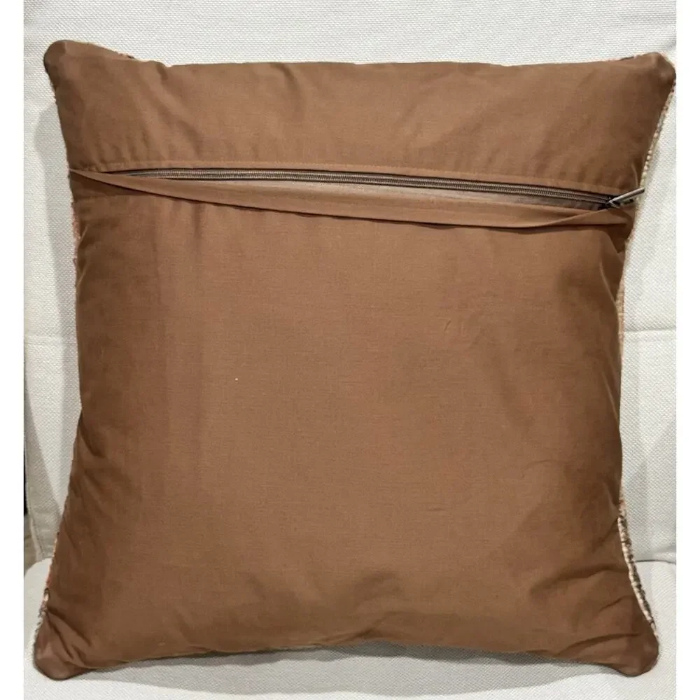 Kilim Pillow 20x20 Southwestern Woven Cushion Throw Indian Wool Jute Handmade